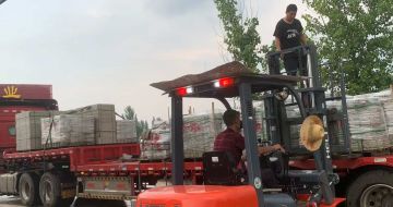 长沙 黄金麻冰裂纹，地铺石装车