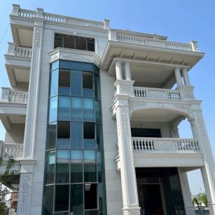 长沙 白麻花岗岩别墅外墙干挂效果展示