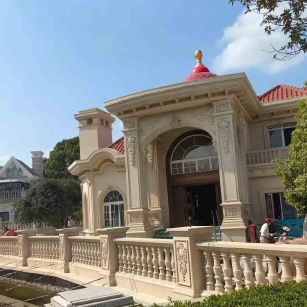 长沙 黄金麻花岗岩欧式别墅