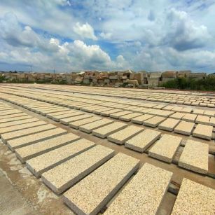 长沙 黄金麻荔枝面花岗岩石材地铺石防护中