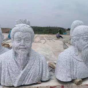 长沙 白麻花岗岩石材人物立体雕刻