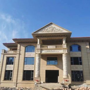 长沙 黄金麻花岗岩别墅外墙干挂