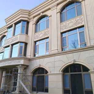 长沙 黄金麻花岗岩别墅外墙干挂