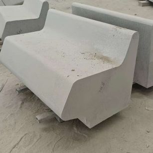 长沙 芝麻白花岗岩异形坐凳，石凳