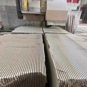 长沙 车间生产日常，黄金麻白麻花岗岩