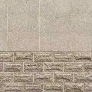 长沙 黄金麻自然面蘑菇石配荔枝面干挂