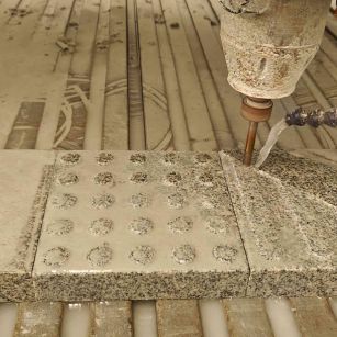 长沙 芝麻白花岗岩石材盲人石、盲道石、盲点石