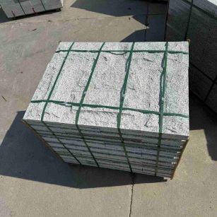 长沙 白麻花岗岩石材自然面蘑菇石成品