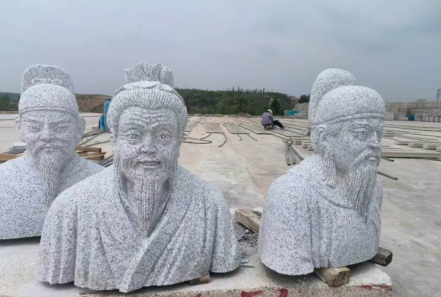 长沙 白麻花岗岩石材人物立体雕刻