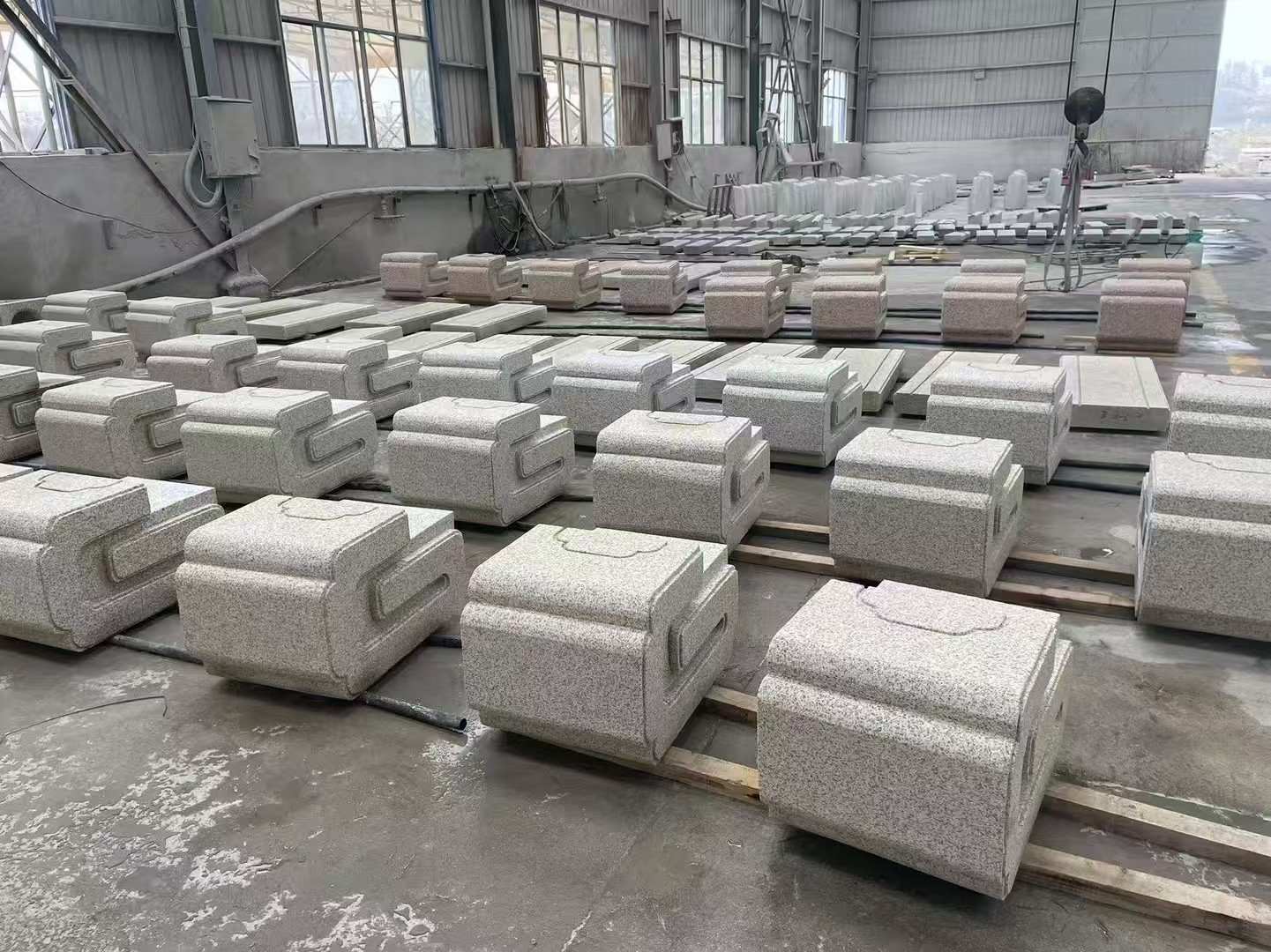 长沙 白麻花岗岩异形加工-石凳，坐凳