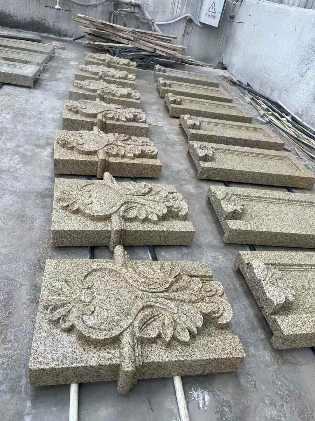 长沙 黄金麻花岗岩别墅外墙雕刻板