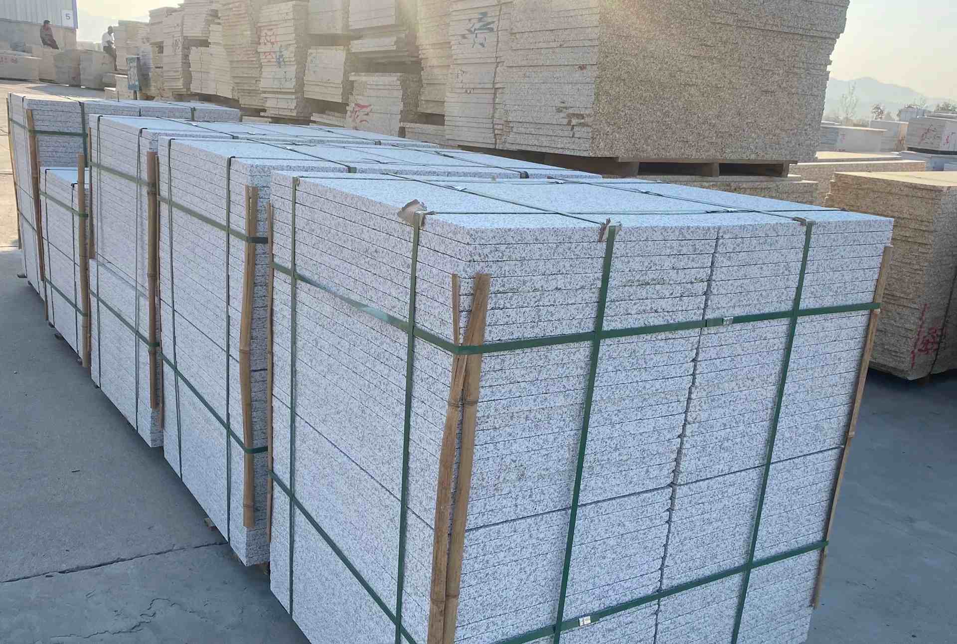 长沙 白麻花岗岩荔枝面地铺石