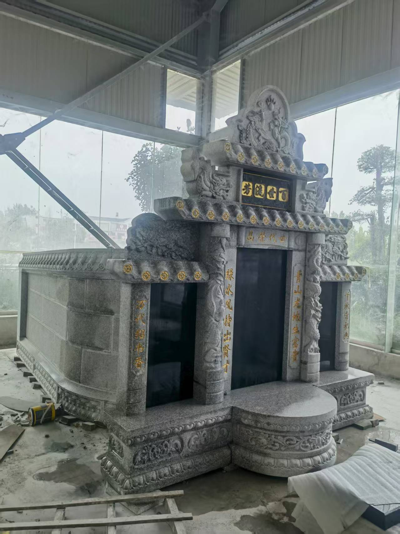 长沙 芝麻白墓碑效果展示图