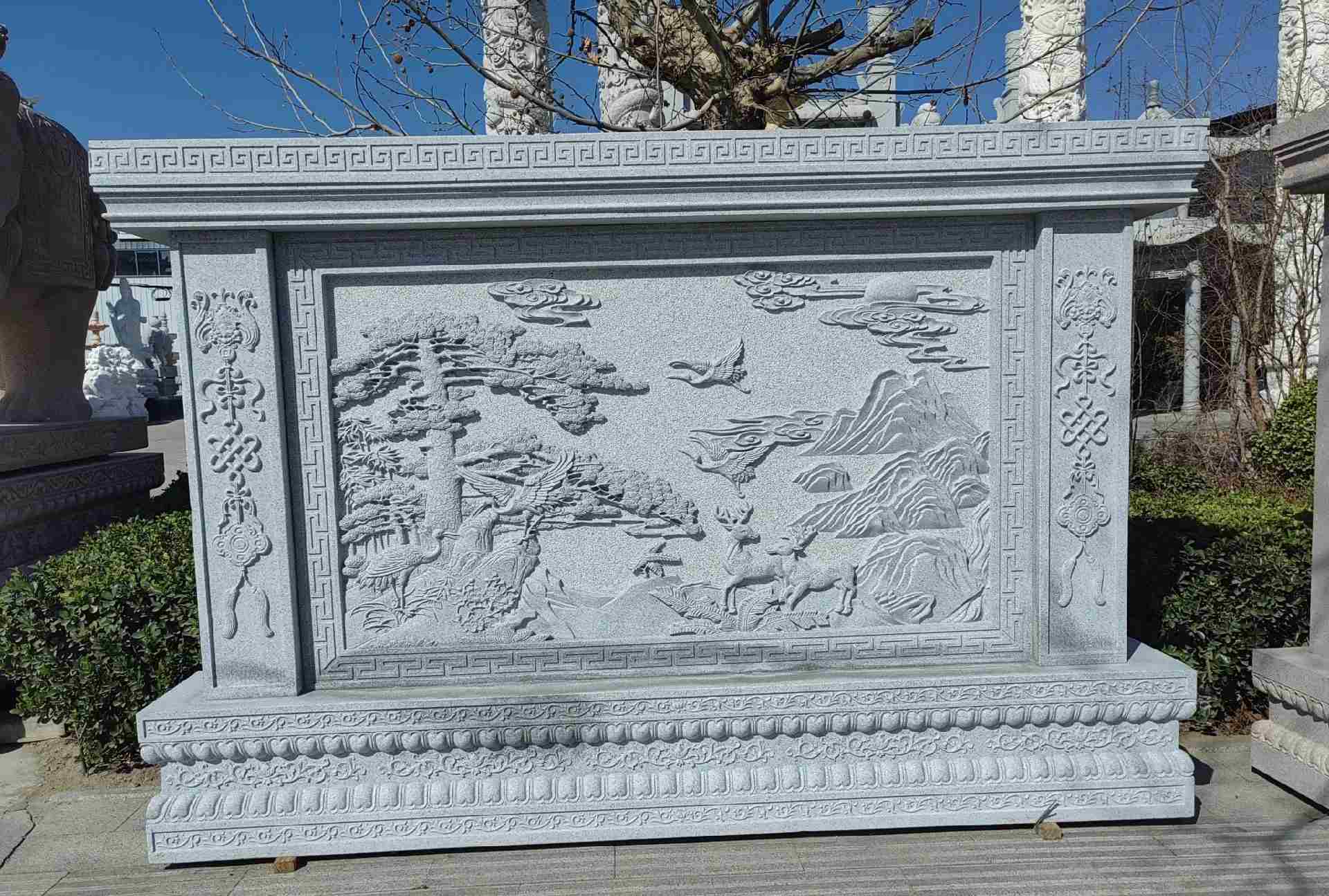 长沙 芝麻白大型照壁，屏风，影壁