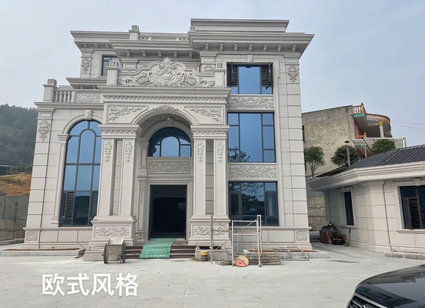 长沙 白麻花岗岩别墅外墙干挂