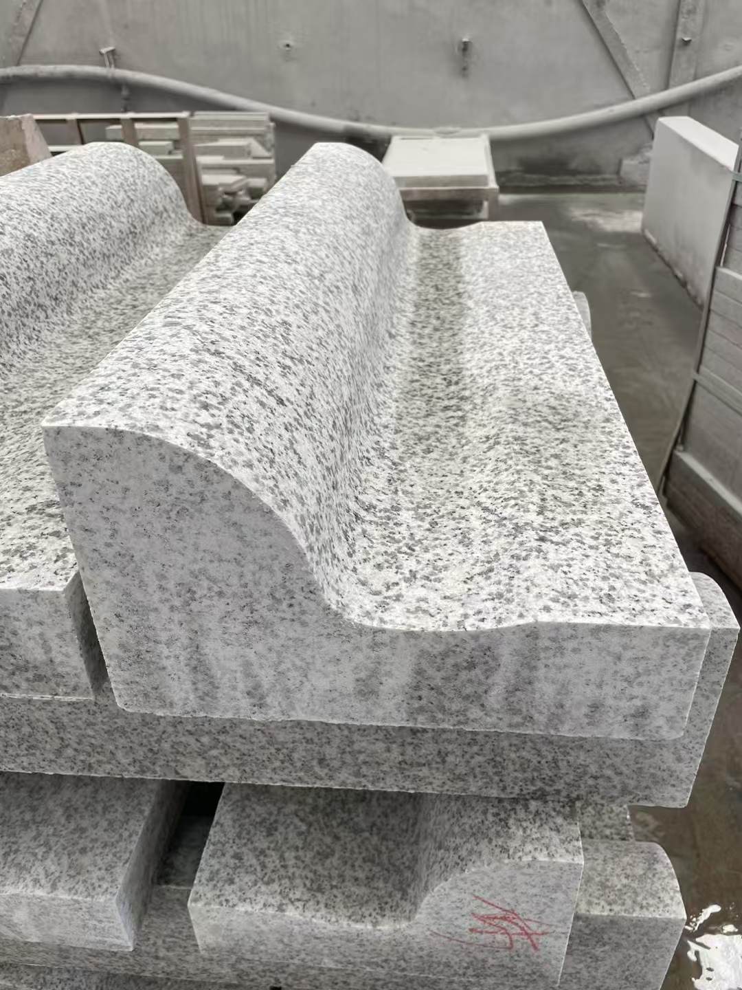 长沙 白麻花岗岩S型路沿石，路侧石，马路牙子等